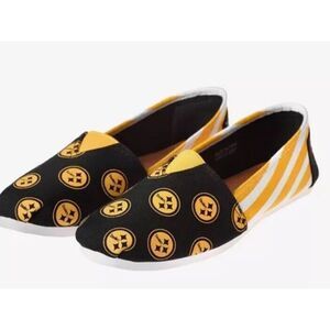 Pittsburgh Steelers FOCO Football NFL Women's Canvas Stripe Shoes Size 5-6 Women